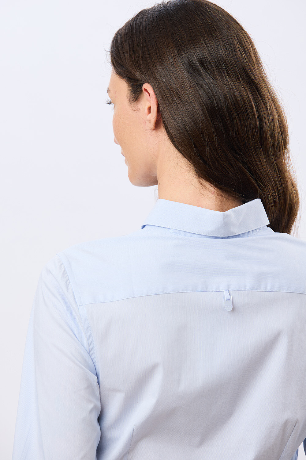CAMISA RAYADA Celeste