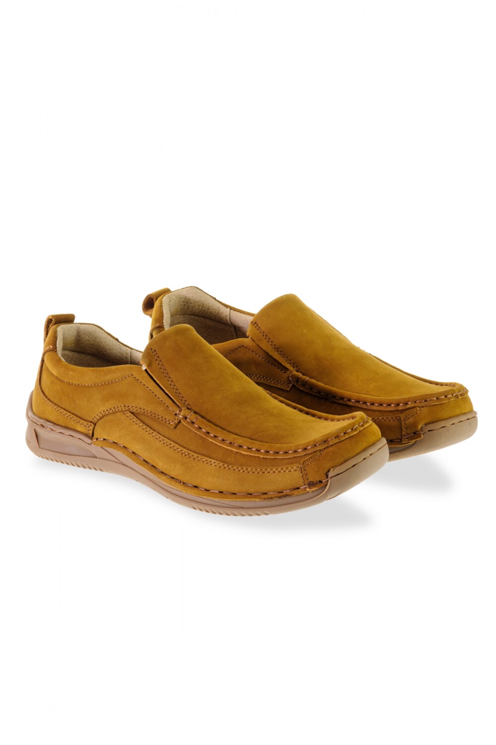 ZAPATO DE GAMUZA SIN CORDONES Camel