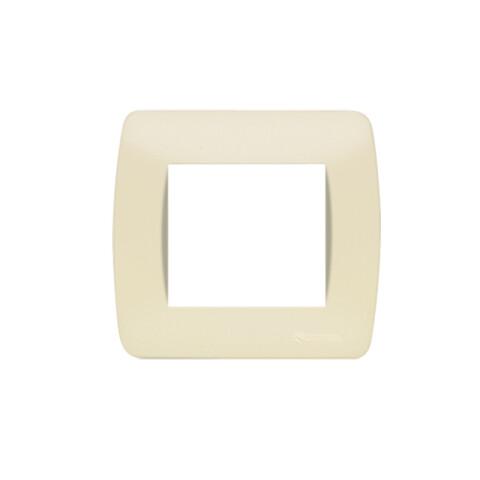 Plaqueta 2X2" p/2 módulos marfil - Loft C57010