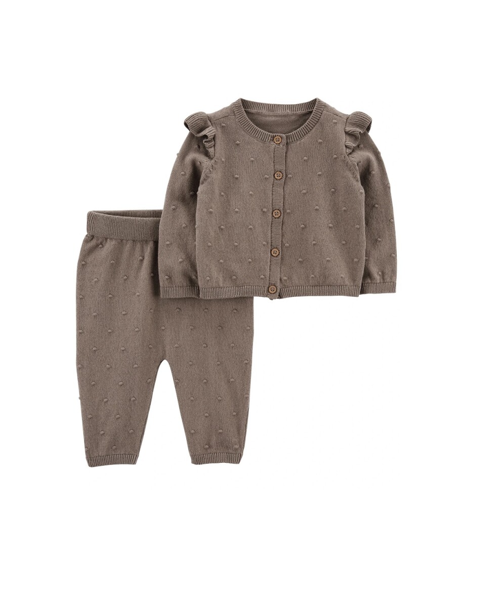 Conjunto Hilo Carters Marron Volado 