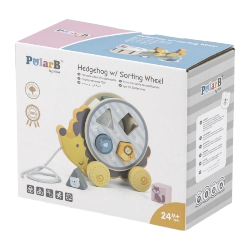 Erizo con Rueda de Encastre en Madera Polar B Erizo con Rueda de Encastre en Madera Polar B