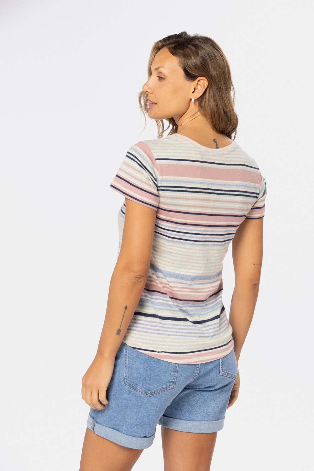 REMERA RAYADA Beige