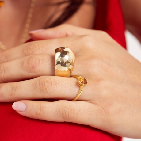 Anillo Crown Citrino - Oro 9k Anillo Crown Citrino - Oro 9k