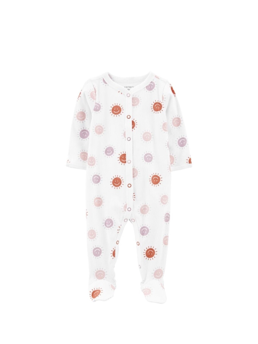 Pijama Carters 1 Pieza con Pie Soles - BLANCO-MARRON 