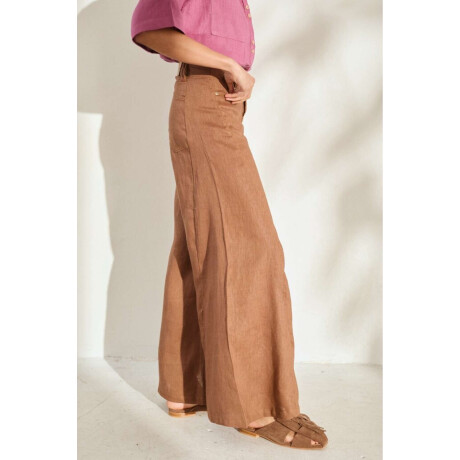Pantalon Wide Xl Linen Ss26 Kaki