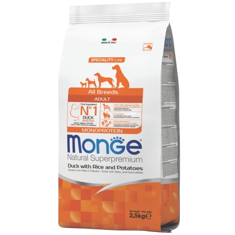 MONGE PERRO ADULT DUCK 2.5 KG Monge Perro Adult Duck 2.5 Kg