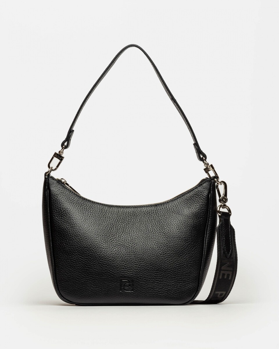 Bandolera Venice en cuero graneado - Negro 