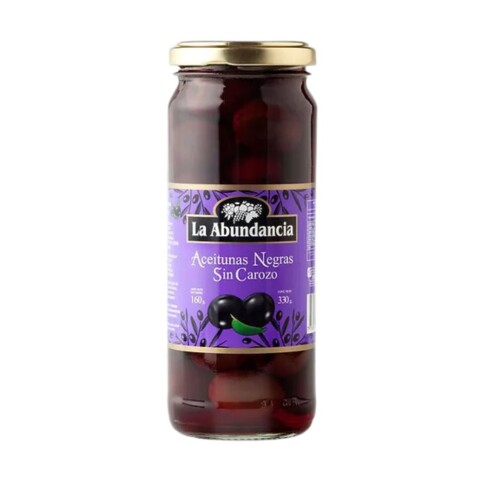 Aceitunas Negras Sin Carozo La Abundancia 300g Aceitunas Negras S/c 160g