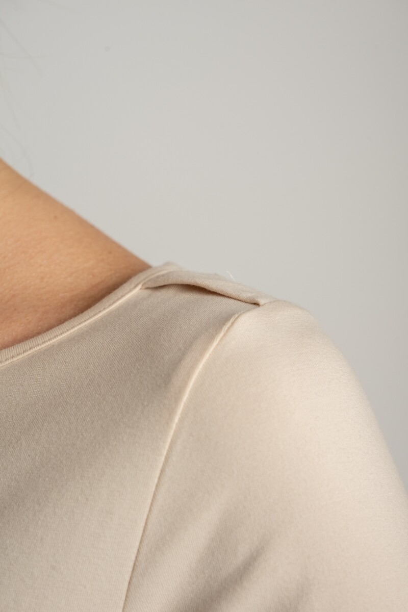 Remera Algodón Elastano Nácar