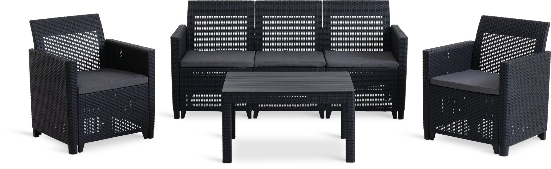 Set jardín MOLDE 5 plazas gris 