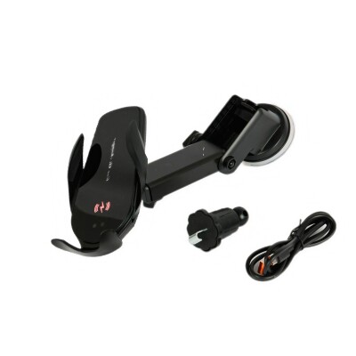 Soporte para auto con cargador inalámbrico rápido y ventosa Soporte para auto con cargador inalámbrico rápido y ventosa