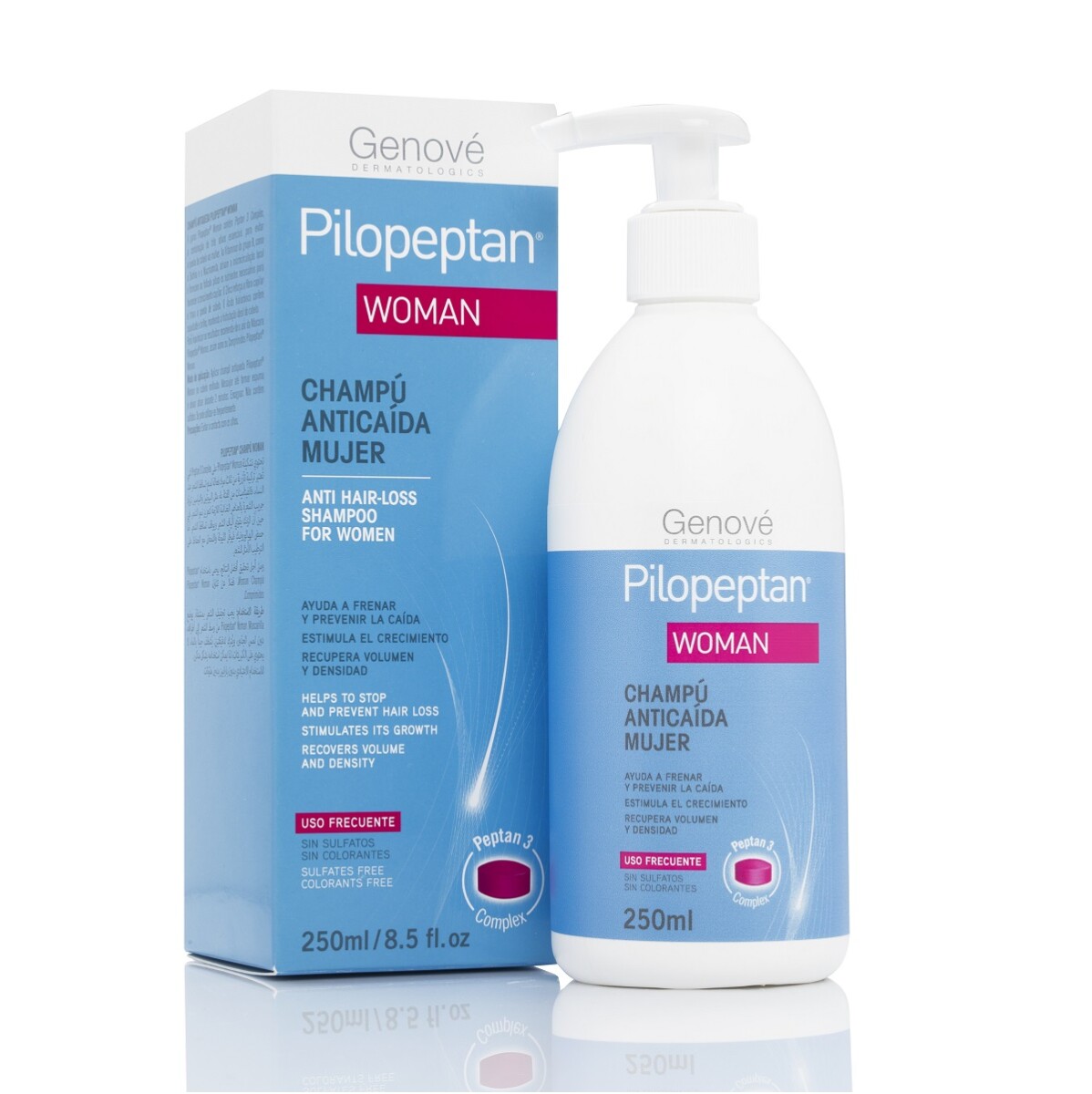 incrementar Torpe Remo Shampoo Anticaída Para Mujer Pilopeptan 250 Ml. — Farmacia El túnel