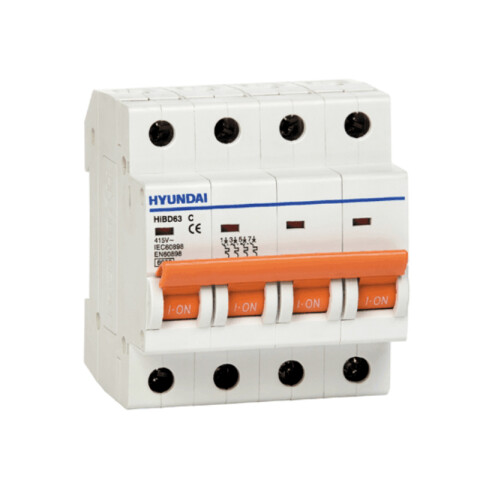 Interruptor termomagnético din 4P 50A 4,5kA HY1450