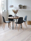 Mesa de comedor JEGIND Ø105 roble/negro Mesa de comedor JEGIND Ø105 roble/negro