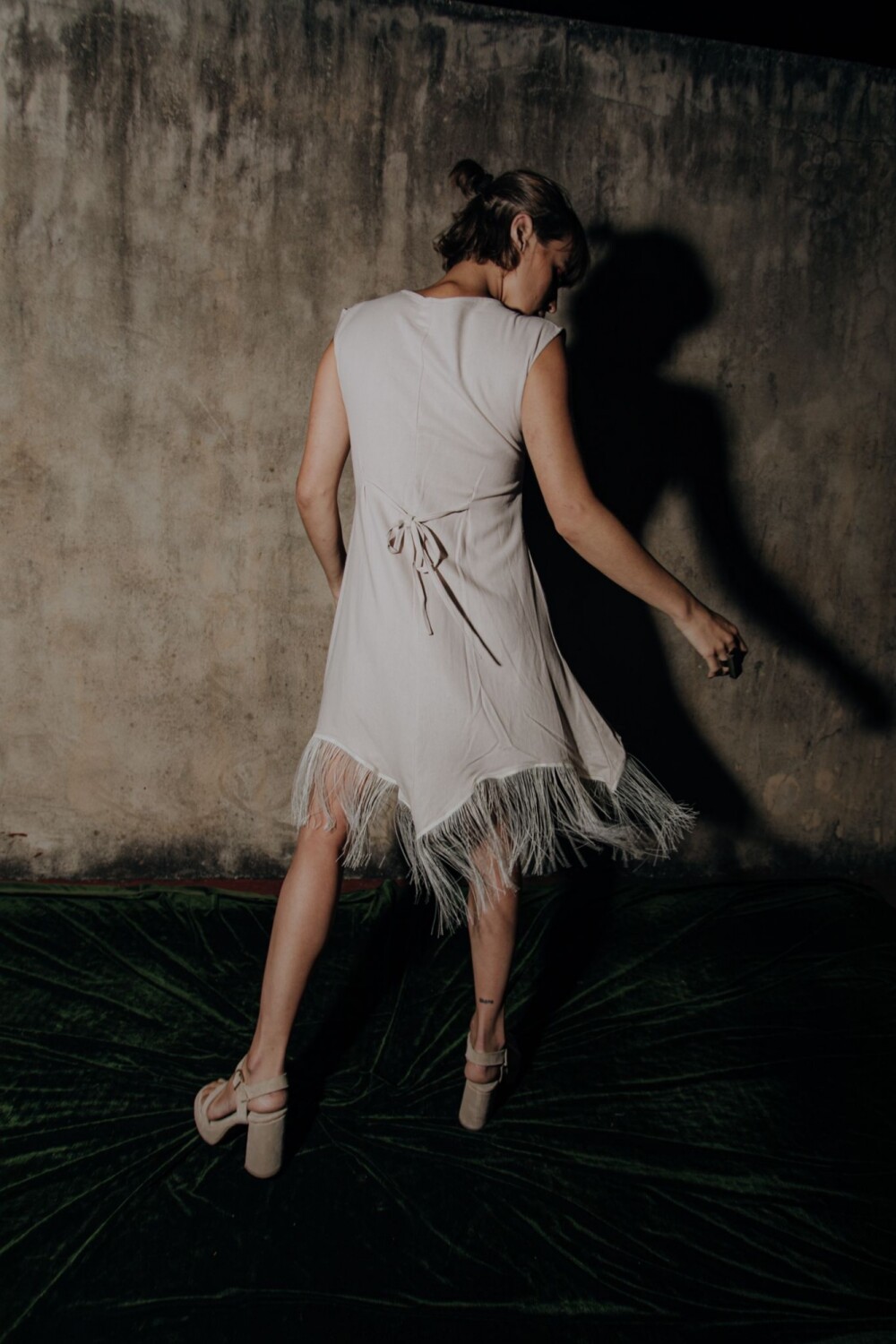 Cande Lino Dress Beige