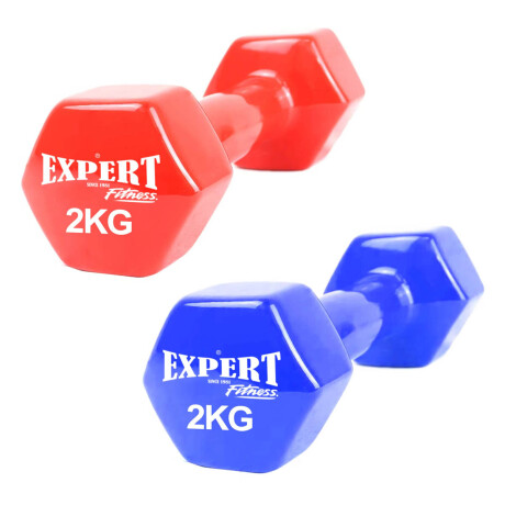 Mancuerna de Hierro Expert 2Kg Revestida En Vinilo Surtido