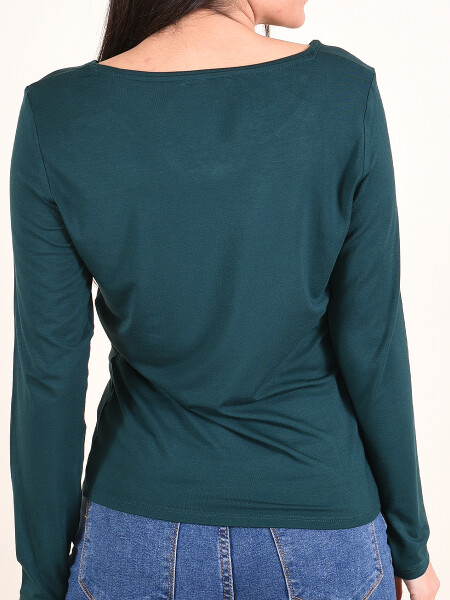 REMERA BASICA INÉS VERDE OSCURO