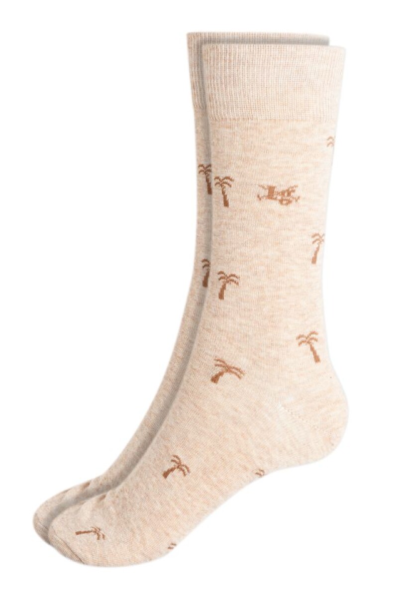 MEDIAS PALMERAS - Beige 