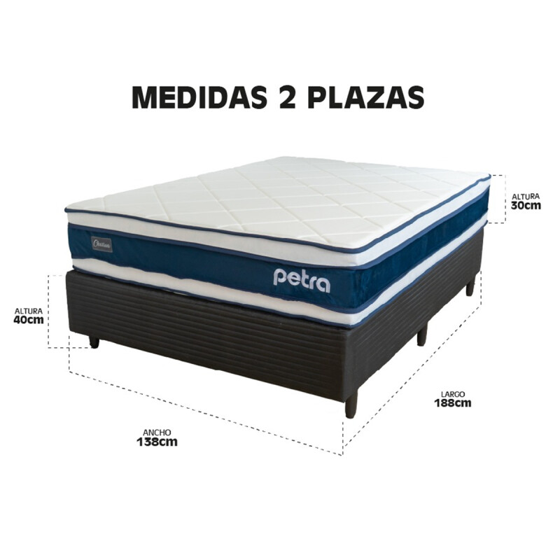 Sommier Somier Colchón 2 Plaza 30 Cm 150 Kg Reversible Ltc Sommier Somier Colchón 2 Plaza 30 Cm 150 Kg Reversible Ltc