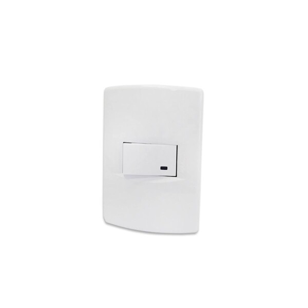 PLAQUETA INTERRUPTOR UNIPOLAR BLANCO SICA Plaqueta Interruptor Unipolar Blanco Sica