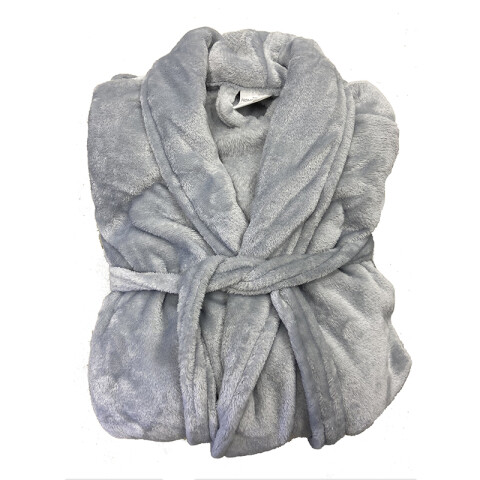 Bata de Cama Microfibra Home Class Talle P al XG GRIS