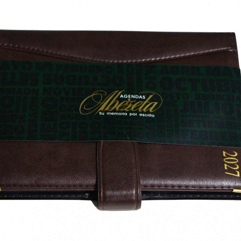 AGENDA ABEZETA 203 CP CLASSIC TAPA COSIDA Y PRESILLA TAPA MARRON Y MARRON