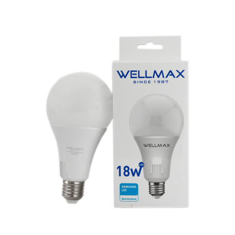 LAMPARA LED 18W (EQUIVALE 150W) A65-E27 FRIA WELLMAX ++ N/a