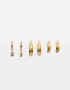 Aros Argollas Set Bañada en Oro Aros Argollas Sets Bañados En Oro - Dorado