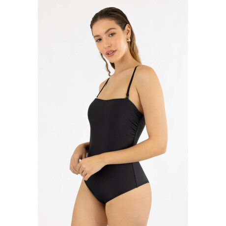 Malla strapless liso Negro