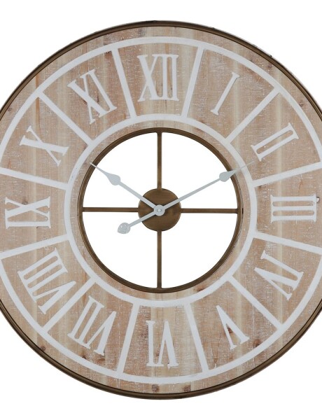 RELOJ DE PARED MDF D82X4CM COLOR MADERA/BLANCO RELOJ DE PARED MDF D82X4CM COLOR MADERA/BLANCO