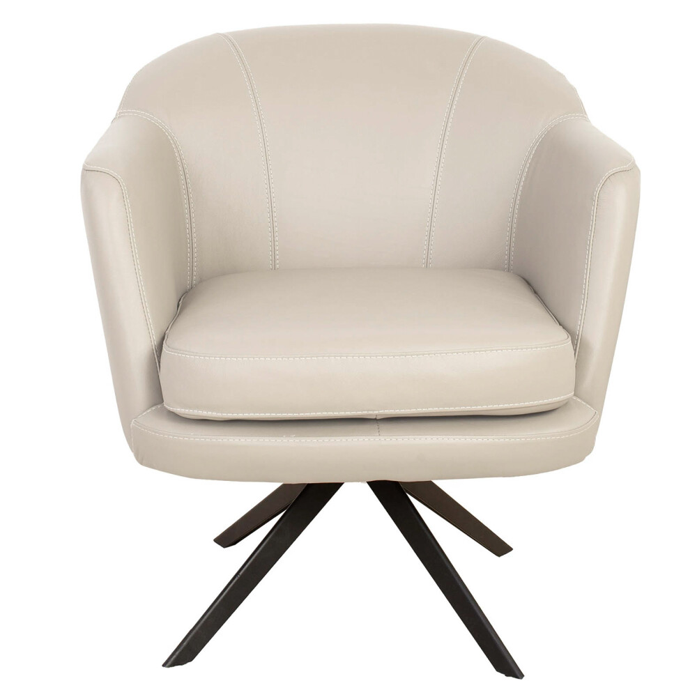 BUTACA GIRATORIA 1 CUERPO CUERO BLANCO 1004 OFFWHITE