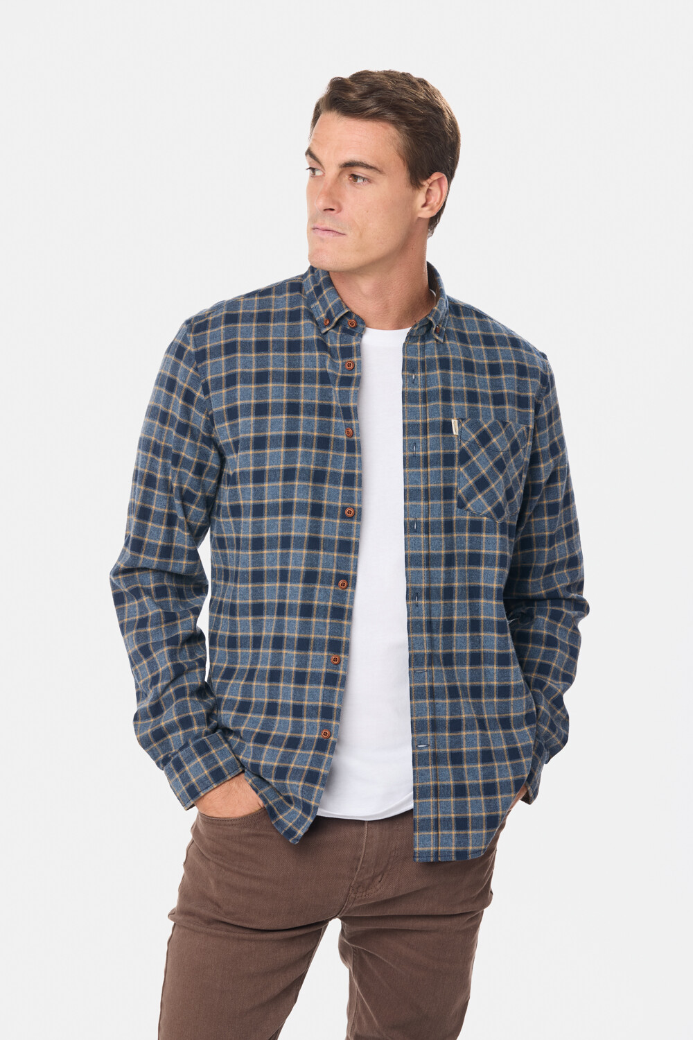 CAMISA DE VIYELA Piedra