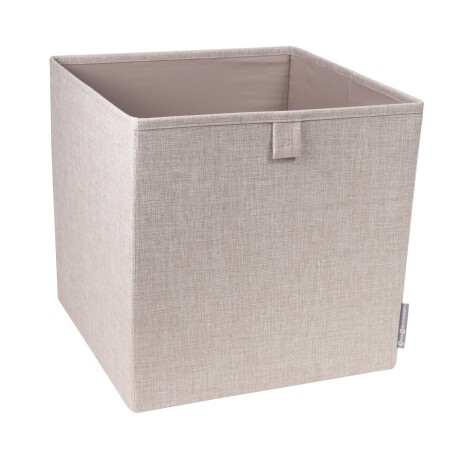 CAJA ORG PLEGABLE POLIESTER NATURAL-BEIGE CUBE