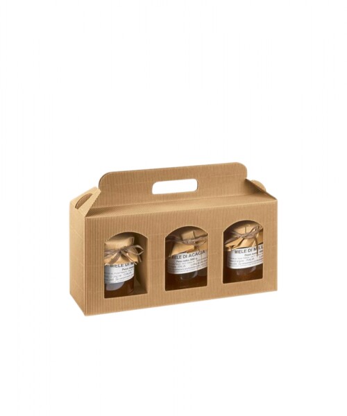 Caja corrugado 3 ventanas 25x8x15 - 35375 - AVANA Caja corrugado 3 ventanas 25x8x15 - 35375 - AVANA