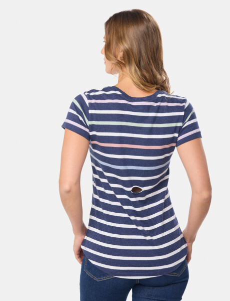 REMERA RAYADA Azul