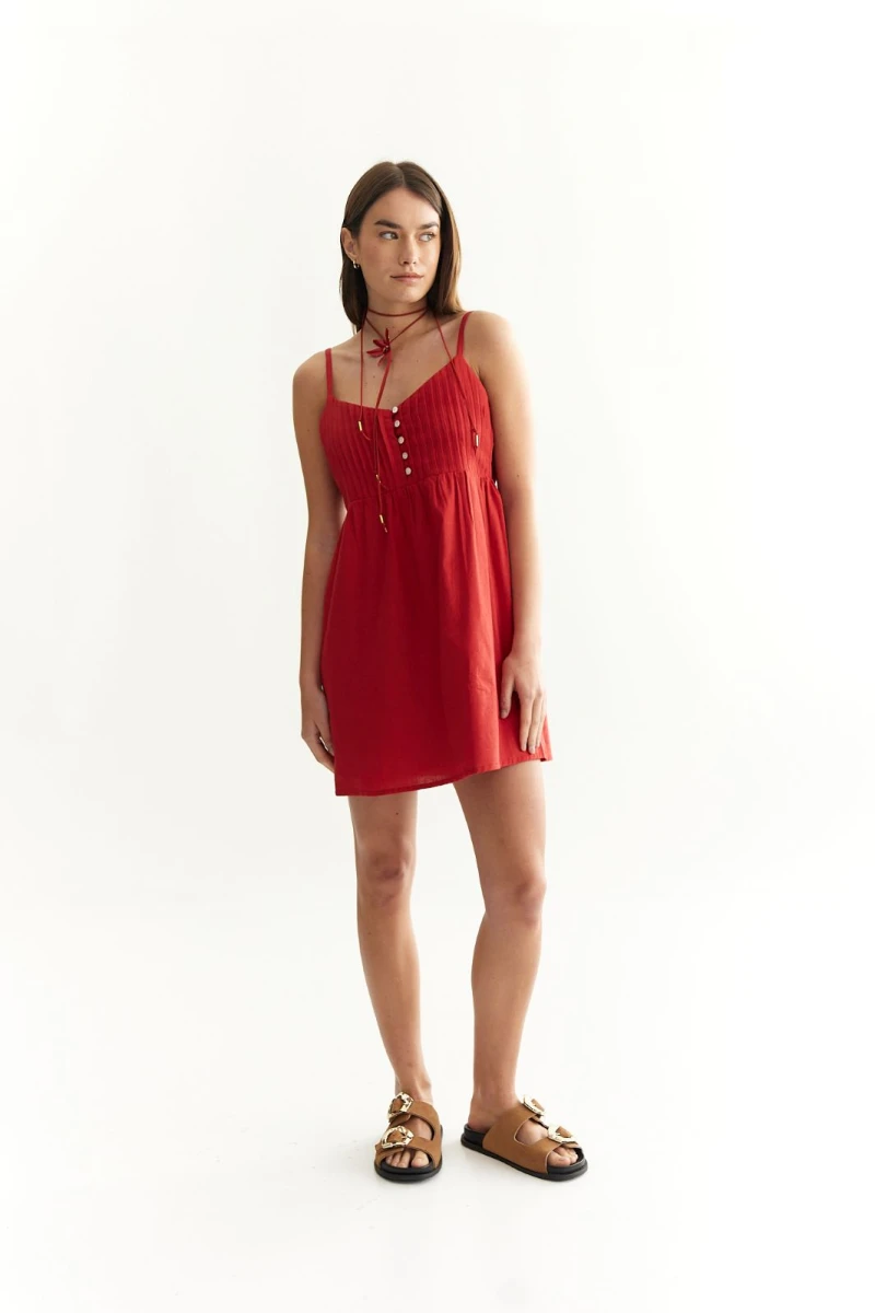 Vestido Oasis  rojo l