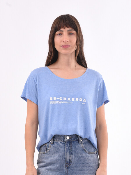 REMERA RE CHARRÚA DAMA AZUL