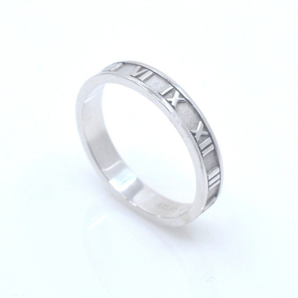 Anillo en oro 18k blanco Atlas Tiffany & co Italy Anillo en oro 18k blanco Atlas Tiffany & co Italy