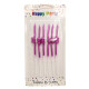 Vela con Rulo x6 Und Fucsia