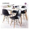 Silla De Comedor Eames Pack 4 Unidades Varios Colores Lumax Negra