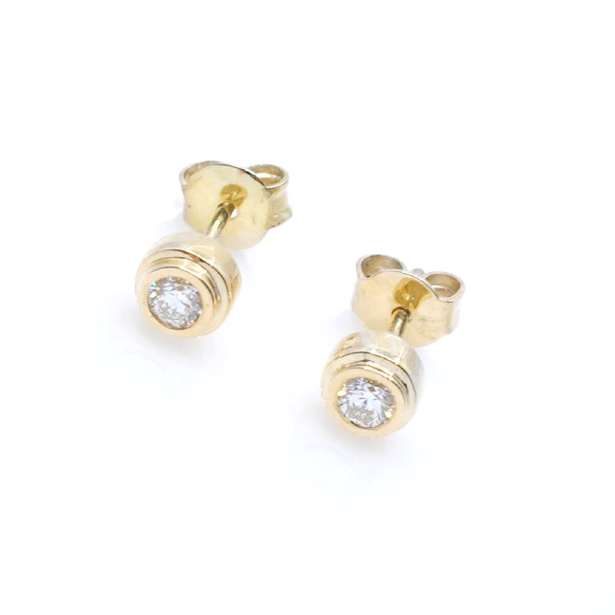 Caravanas en oro 18k amarillo y brillante 