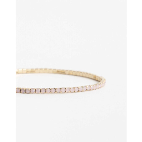 Pulsera Elástica Strass Color Dorado