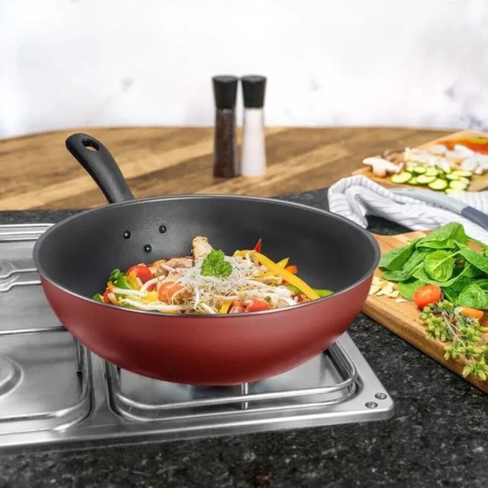 Sartén Wok Antiadherente Ilko Redblue SARTEN WOK ANTIADHERENTE ILKO REDBLUE