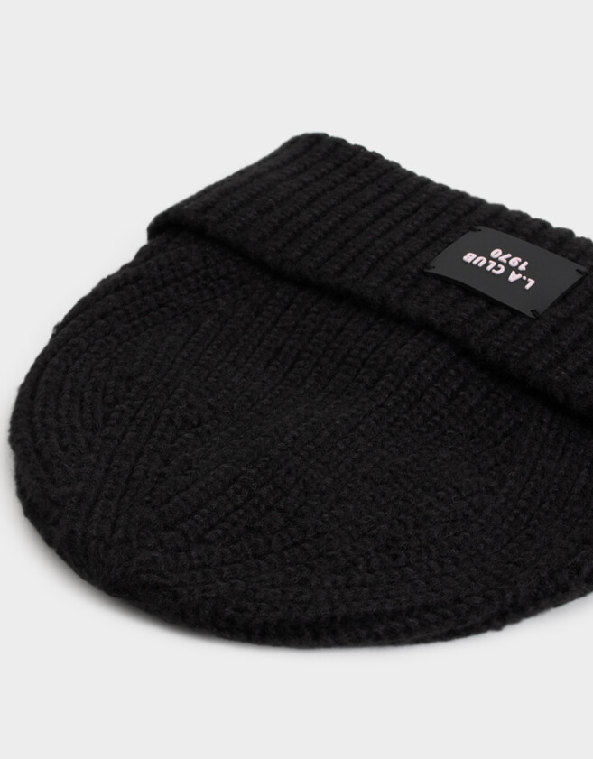 Gorro Clasico Gorro Tejido Texturado - Negro