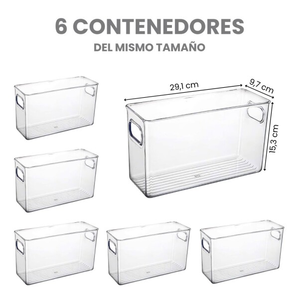 Organizador De Cocina Heladera Alacena Multiuso Juego De 6 Recipientes Contenedores Imback Organizador De Cocina Heladera Alacena Multiuso Juego De 6 Recipientes Contenedores Imback
