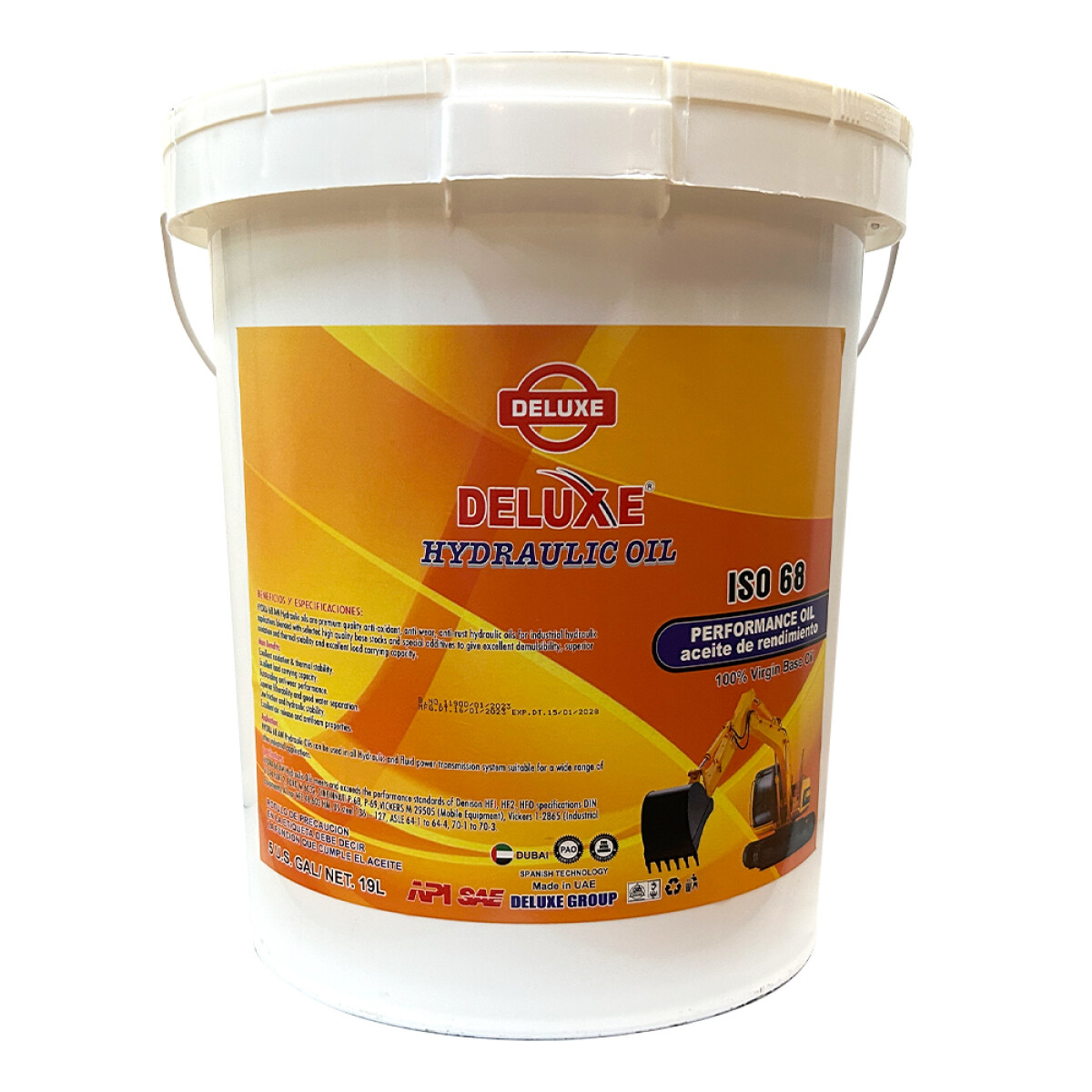 LUBRICANTE HIDRAULICOS - HIDRAULICO ISO 68 DELUXE BALDE 19 LTS. DELUXE 
