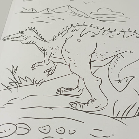 Set de Arte Rueda De Colores Con Crayones Infantil Dinosaurio