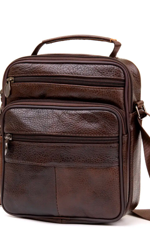 MORRAL CUERO QUERONI CHOCOLATE
