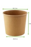 Recipiente cilíndrico de cartón kraft laminado - 50 unidades Recipiente cilíndrico de cartón kraft laminado - 50 unidades