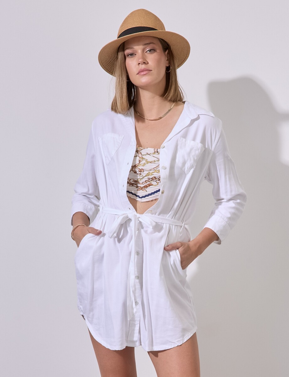 Vestido Camisero - Blanco 